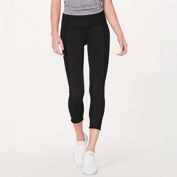 Lululemon On Your Mark Crop 23" Leggings Pants Black Size 4 - Picture 1 of 9